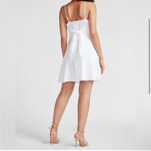 Express Satin Tie Back Fit and Flare Dress